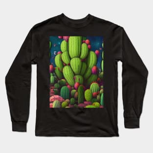 Midnight Cactus Long Sleeve T-Shirt